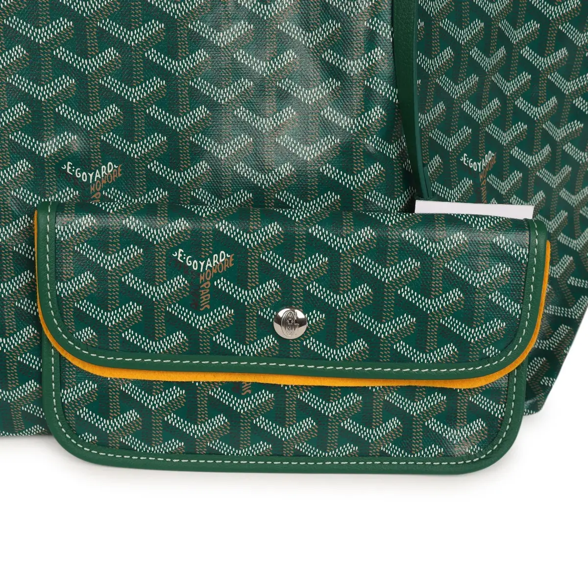 goyard Goyard Goyardine Green Saint Louis GM Tote Bag Palladium Hardware | Thumbnail 8 goyard Goyard Goyardine Green Saint Louis GM Tote Bag Palladium Hardware | Thumbnail 8