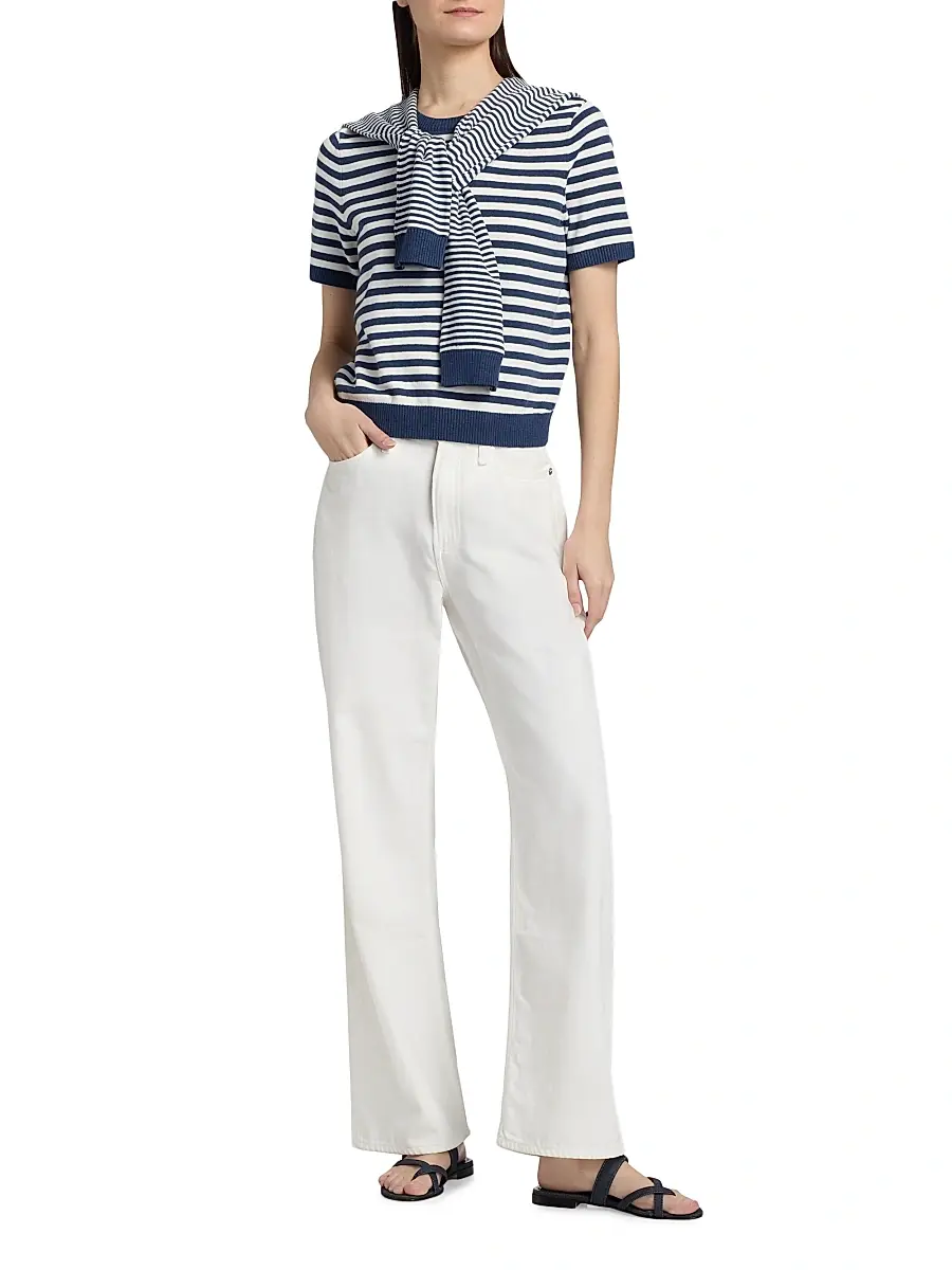 dh New York Women's Joan Striped Tie Blouse | Thumbnail 2 dh New York Women's Joan Striped Tie Blouse | Thumbnail 2