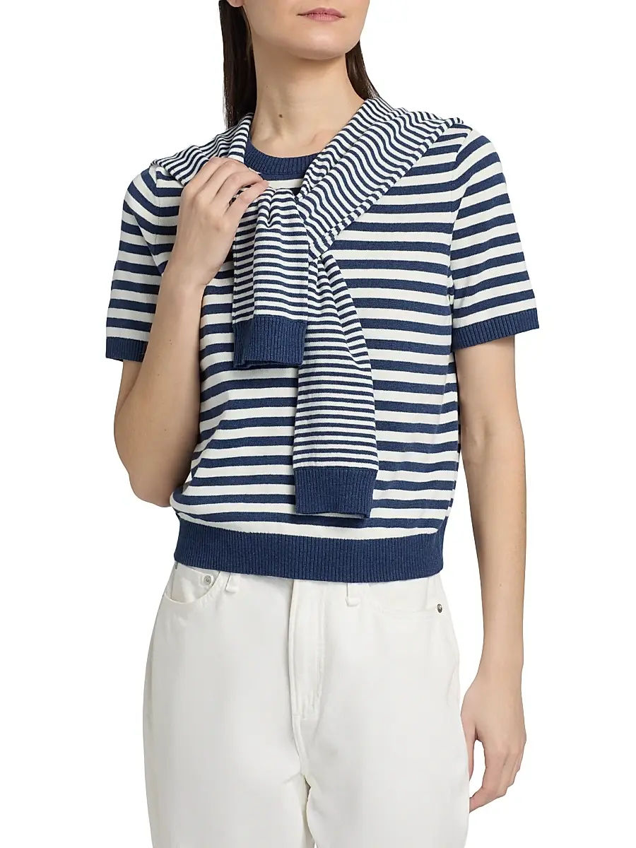 dh New York Women's Joan Striped Tie Blouse | Thumbnail 3 dh New York Women's Joan Striped Tie Blouse | Thumbnail 3