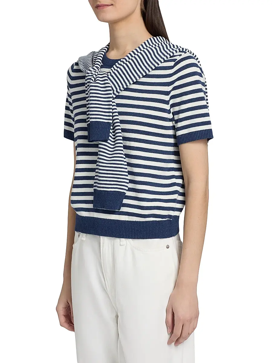 dh New York Women's Joan Striped Tie Blouse | Thumbnail 4 dh New York Women's Joan Striped Tie Blouse | Thumbnail 4
