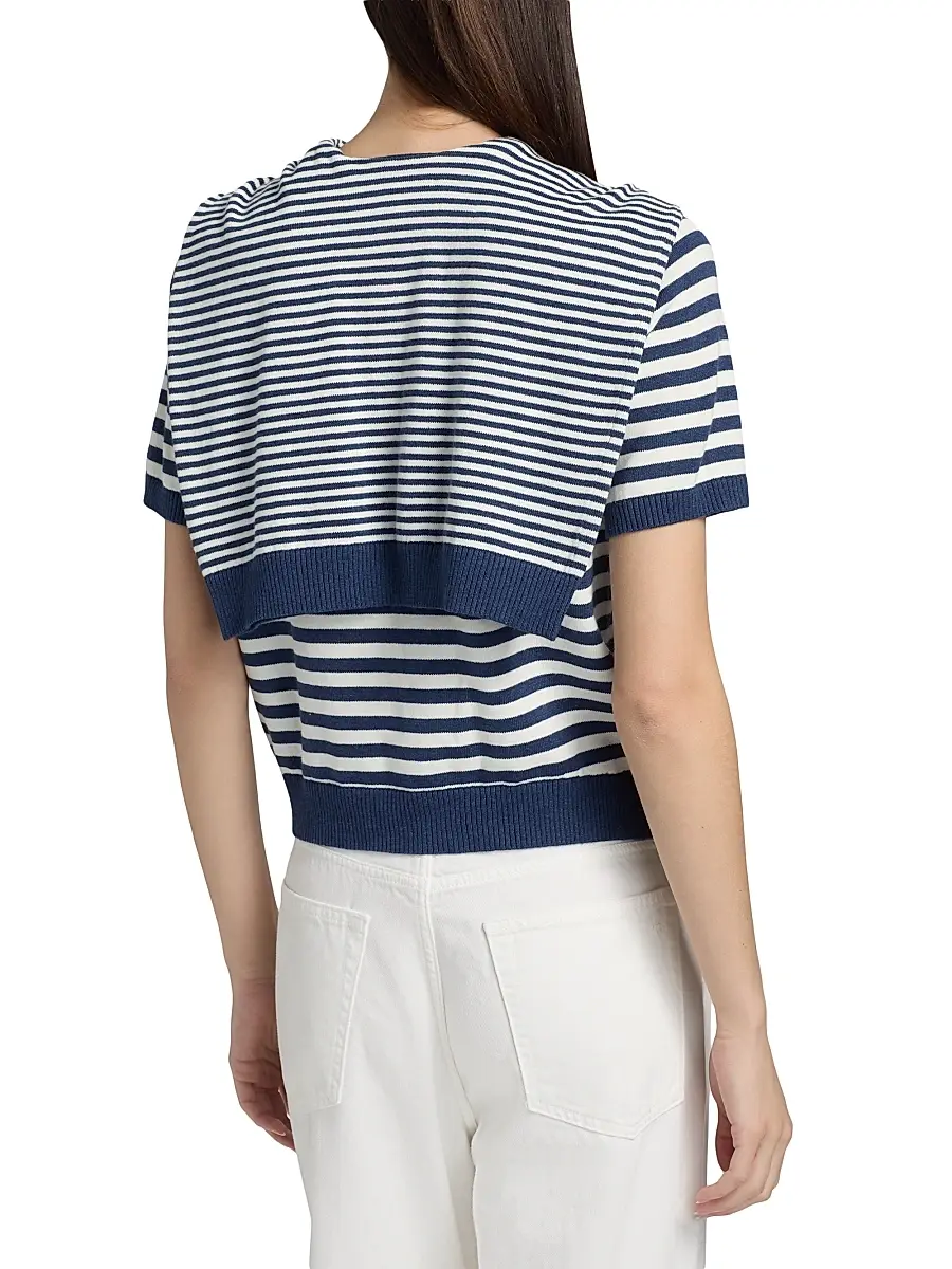 dh New York Women's Joan Striped Tie Blouse | Thumbnail 5 dh New York Women's Joan Striped Tie Blouse | Thumbnail 5