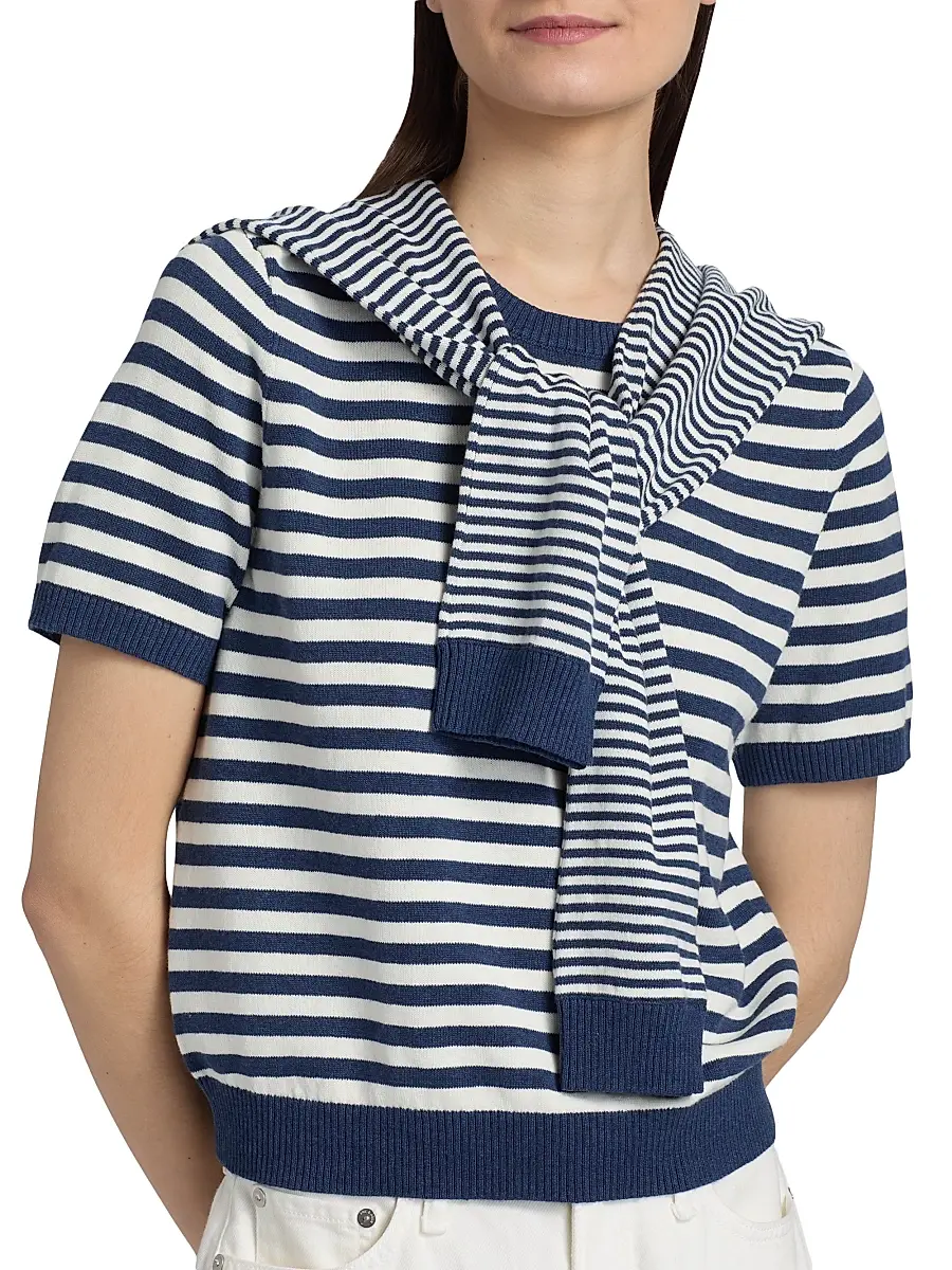 dh New York Women's Joan Striped Tie Blouse | Thumbnail 7 dh New York Women's Joan Striped Tie Blouse | Thumbnail 7