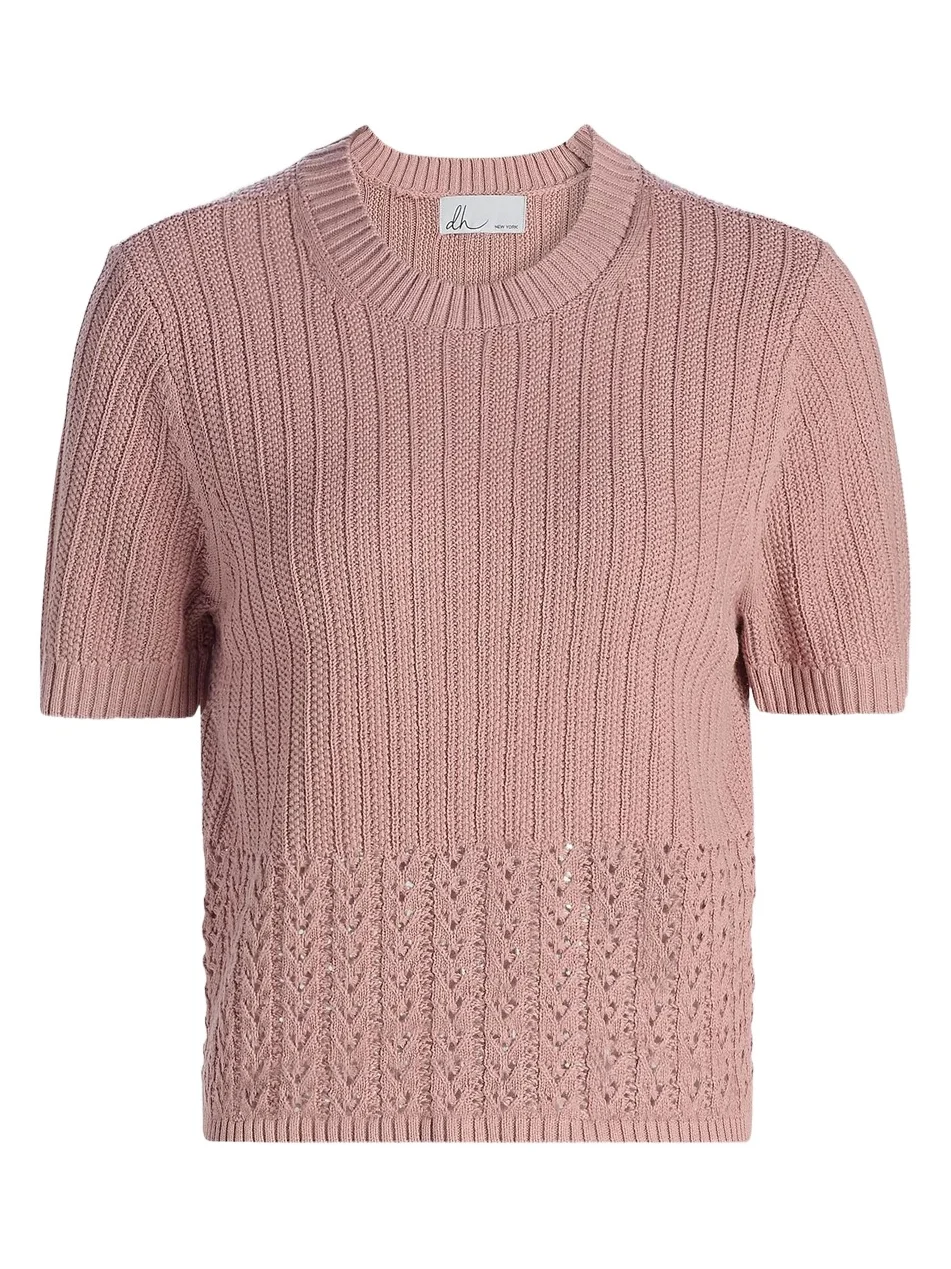 dh New York Women's Khai Linen-Blend Top