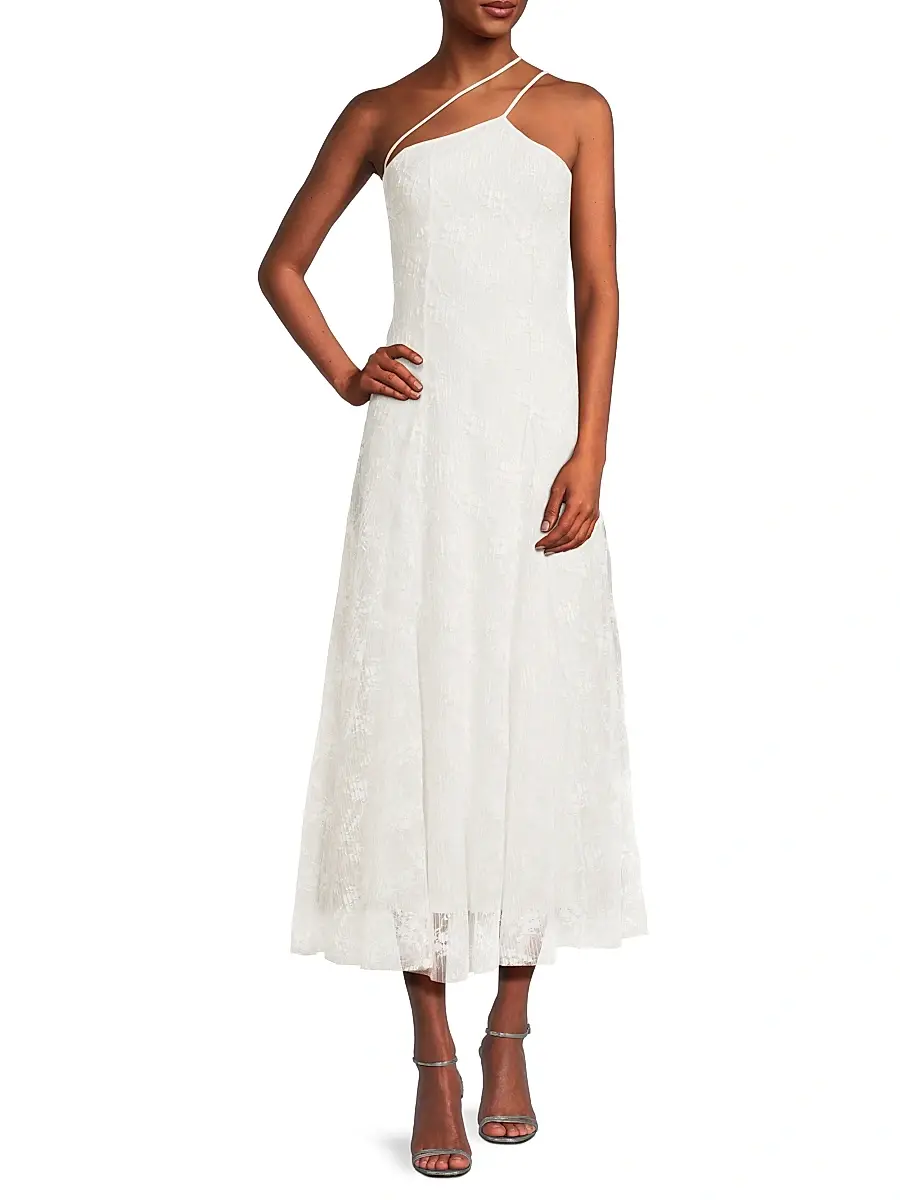 BLACK HALO Women's Athena One-Shoulder Midi-Dress | Thumbnail 2
