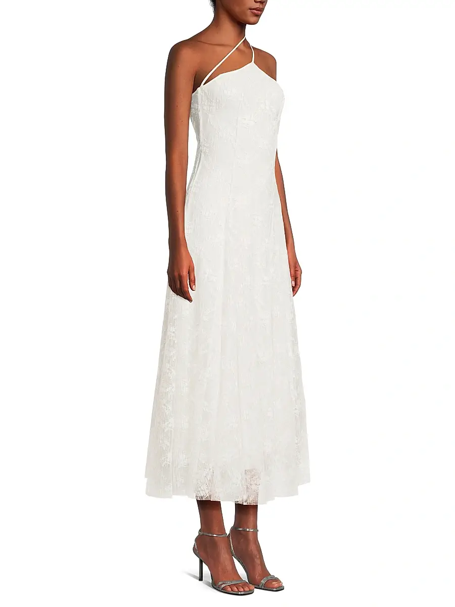 BLACK HALO Women's Athena One-Shoulder Midi-Dress | Thumbnail 4