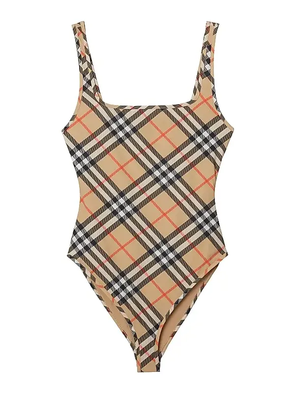 Burberry Women's Sabina Check One-Piece Swimsuit