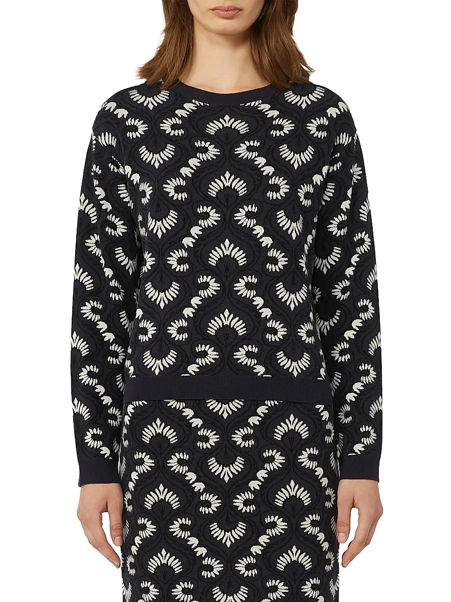 Weekend Max Mara Women's Jacquard Viscose Sweater | Thumbnail 2