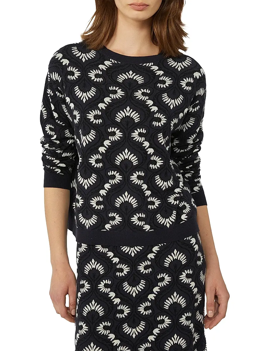 Weekend Max Mara Women's Jacquard Viscose Sweater | Thumbnail 4