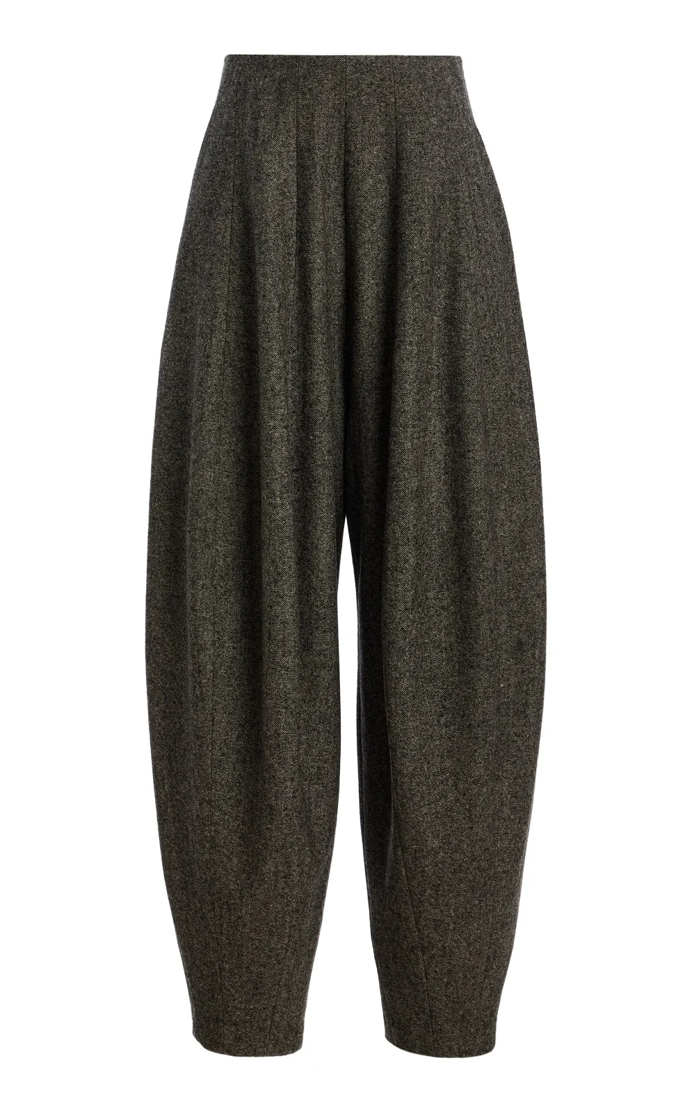 Ashlyn Blaine Rounded Wool-Blend Wide-Leg Pants