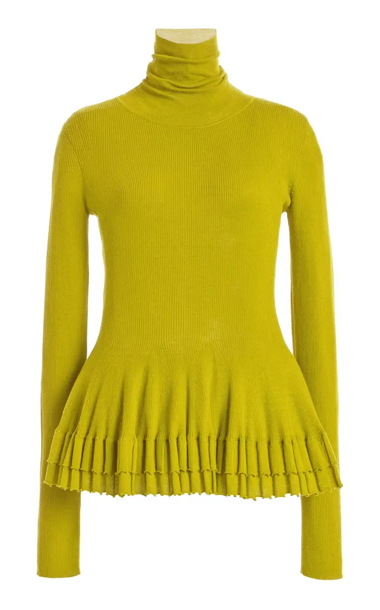 Merritt Turtleneck Wool-Silk Top Merritt Turtleneck Wool-Silk Top