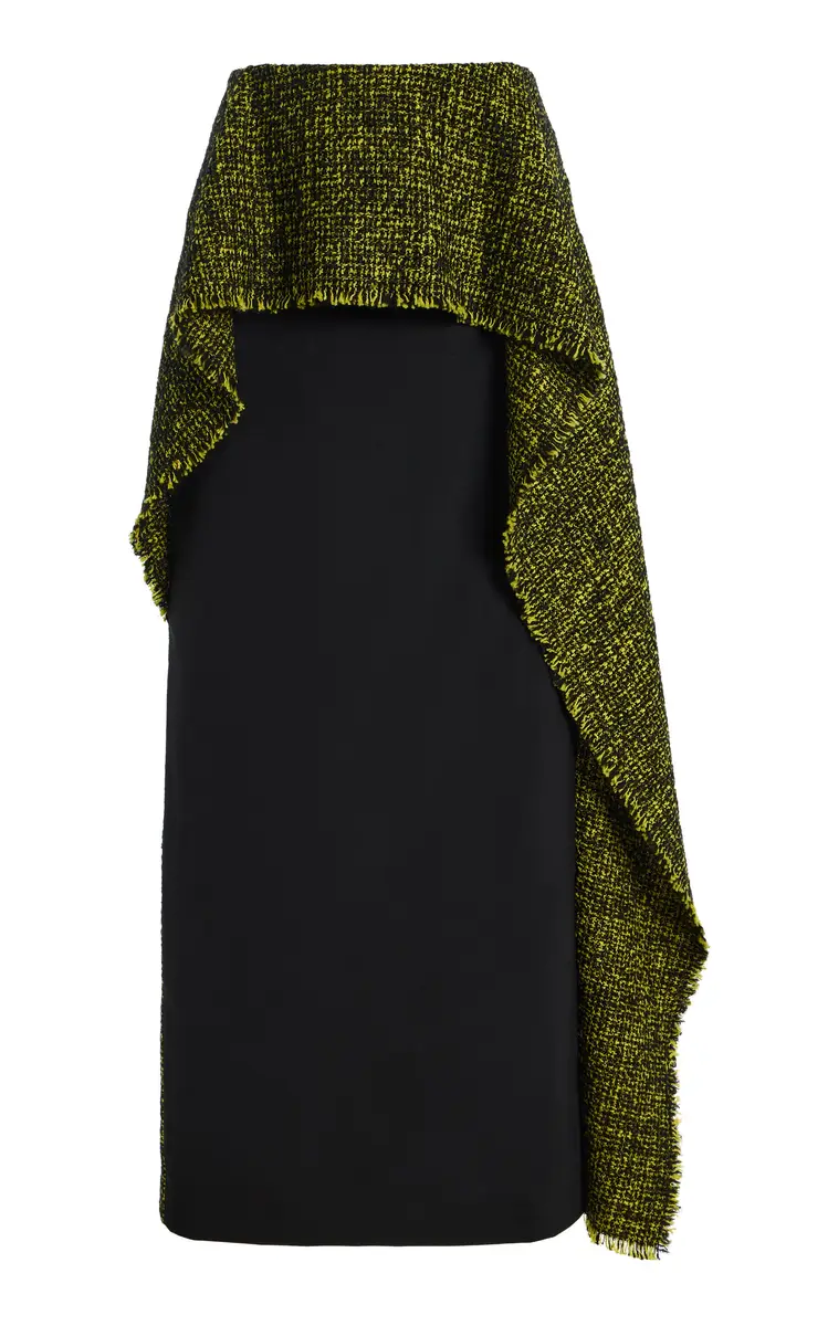 Ashlyn Willa Asymmetric Cotton-Blend Maxi Skirt