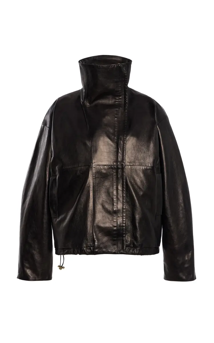 Ashlyn Dana Lambskin Blouson Jacket