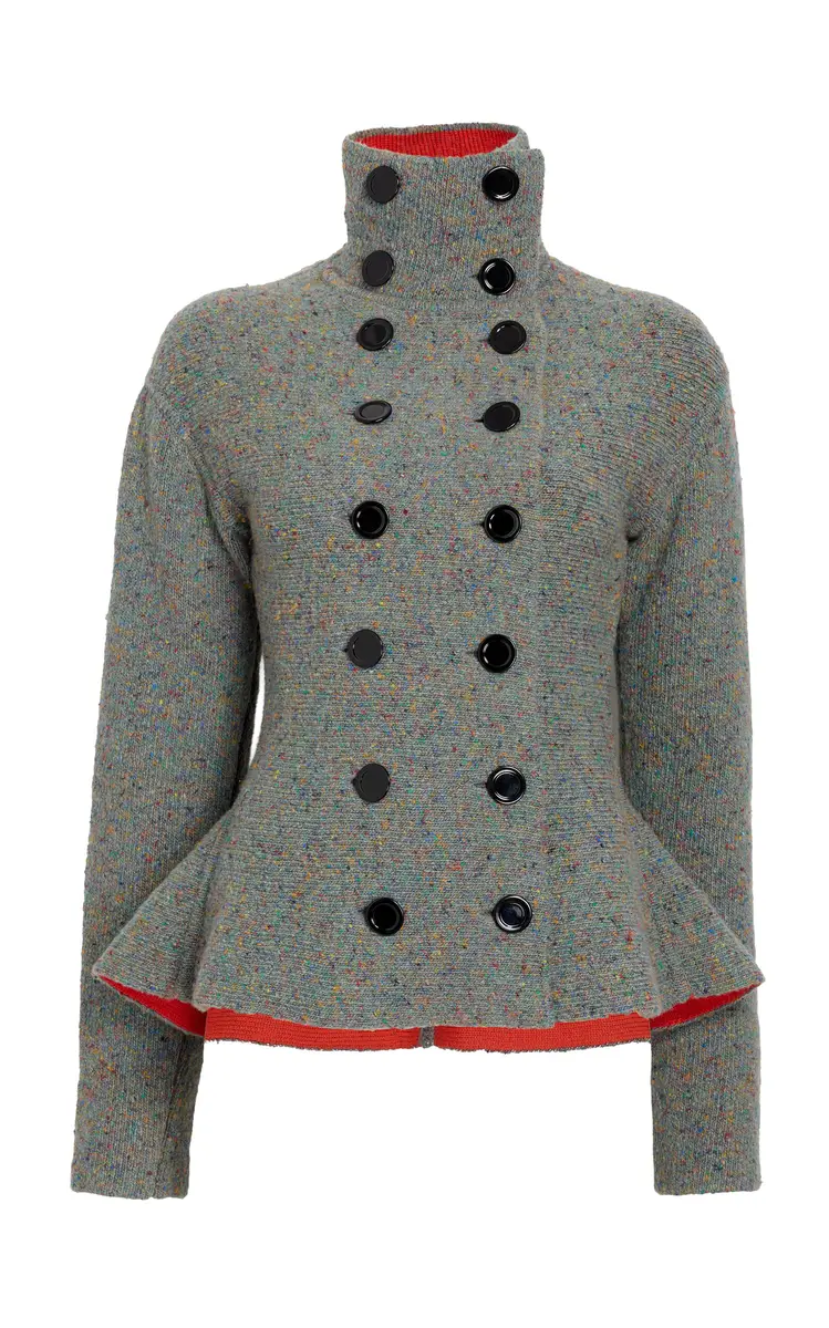 Capucine Double-Breasted Donegal Wool Jacket