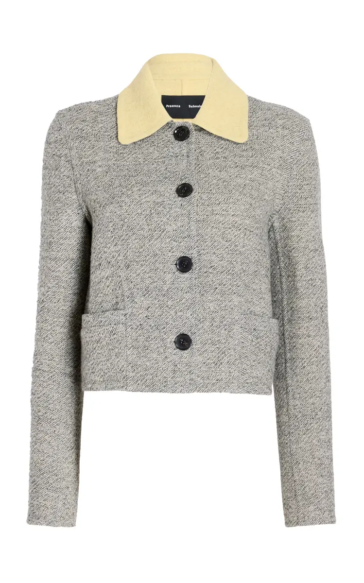 Proenza Schouler Gaelle Cropped Wool-Blend Jacket | Image 1 Proenza Schouler Gaelle Cropped Wool-Blend Jacket | Image 1