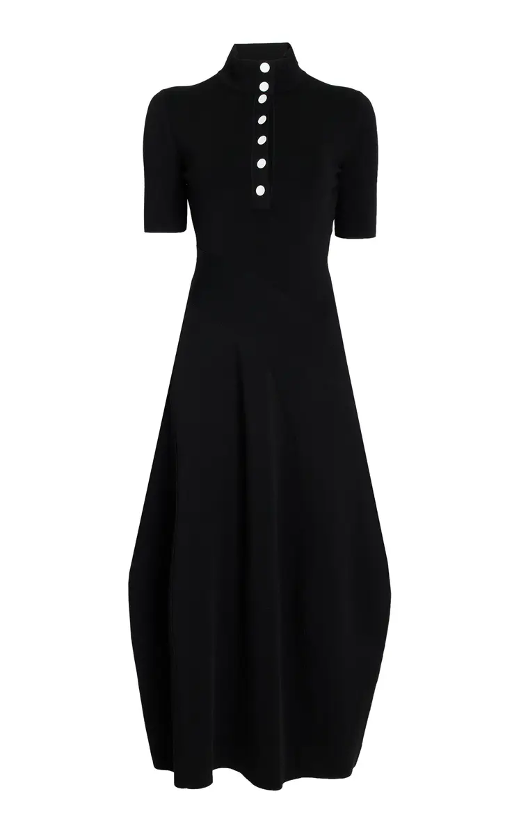 Proenza Schouler Mathilde Button-Top Midi Dress