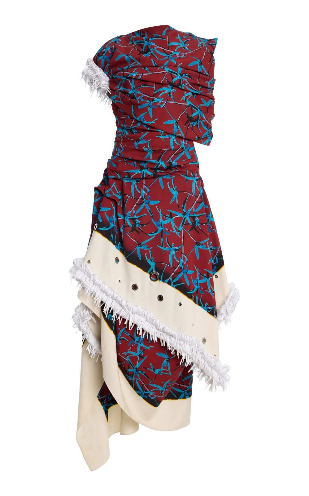 Bodine Asymmetrical Printed Stretch-Cady Midi Dress Bodine Asymmetrical Printed Stretch-Cady Midi Dress