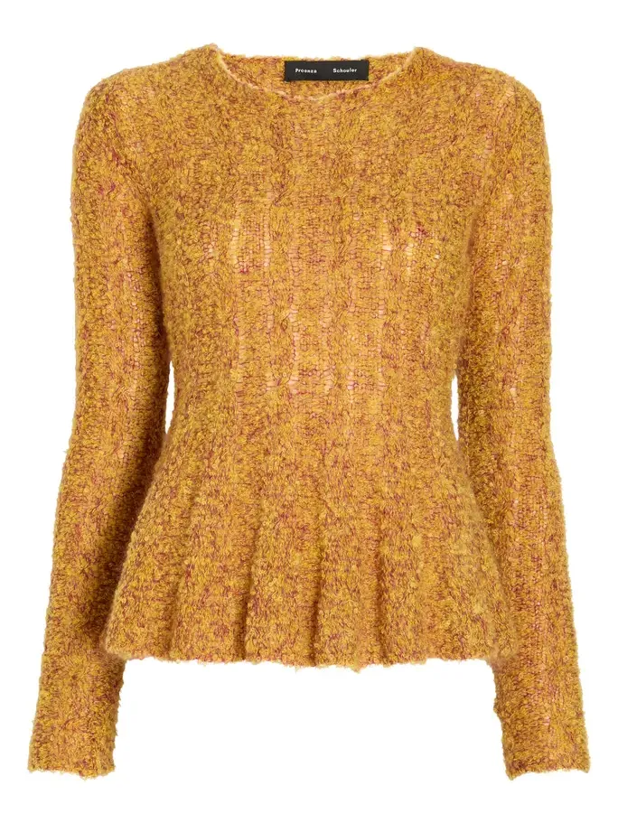 Joelle Looped Mohair-Silk Blend Top Joelle Looped Mohair-Silk Blend Top