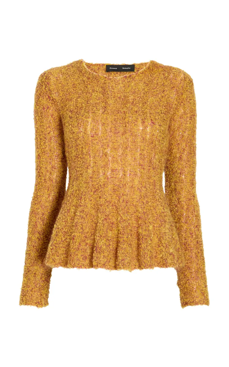Proenza Schouler Joelle Looped Mohair-Silk Blend Top