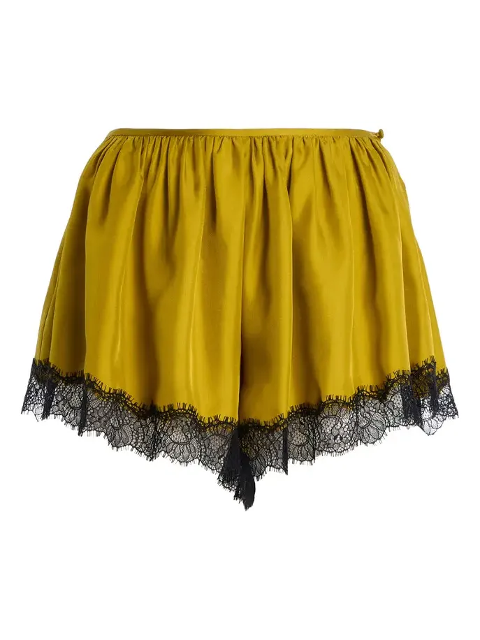 Ulla Johnson Georgina Lace-Trimmed Silk Mini Shorts