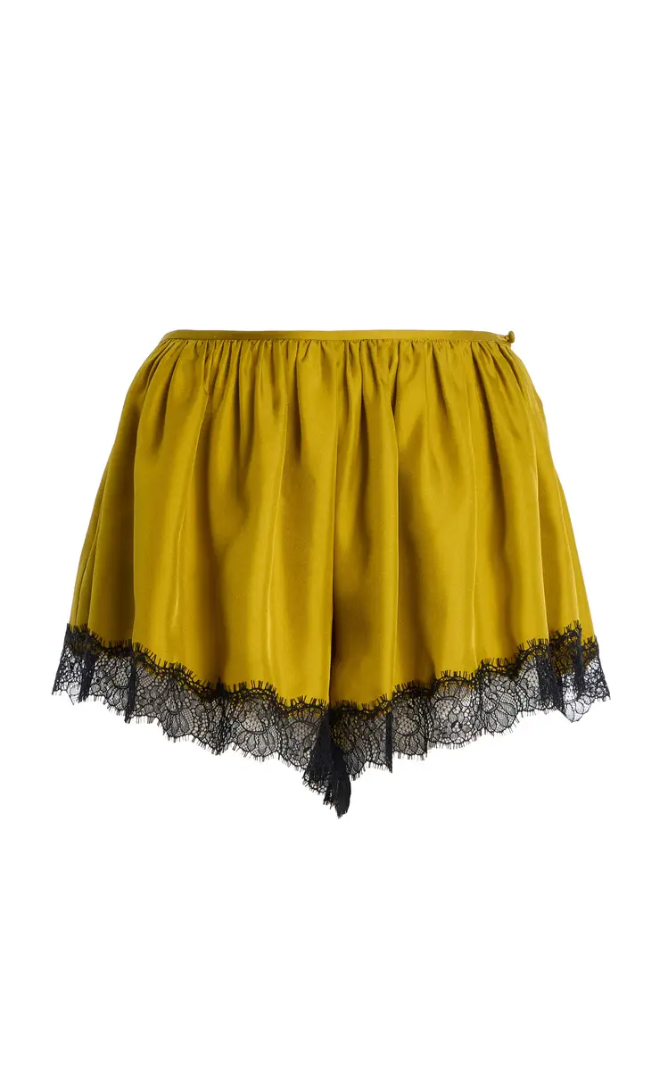 Ulla Johnson Georgina Lace-Trimmed Silk Mini Shorts | Image 1 Ulla Johnson Georgina Lace-Trimmed Silk Mini Shorts | Image 1
