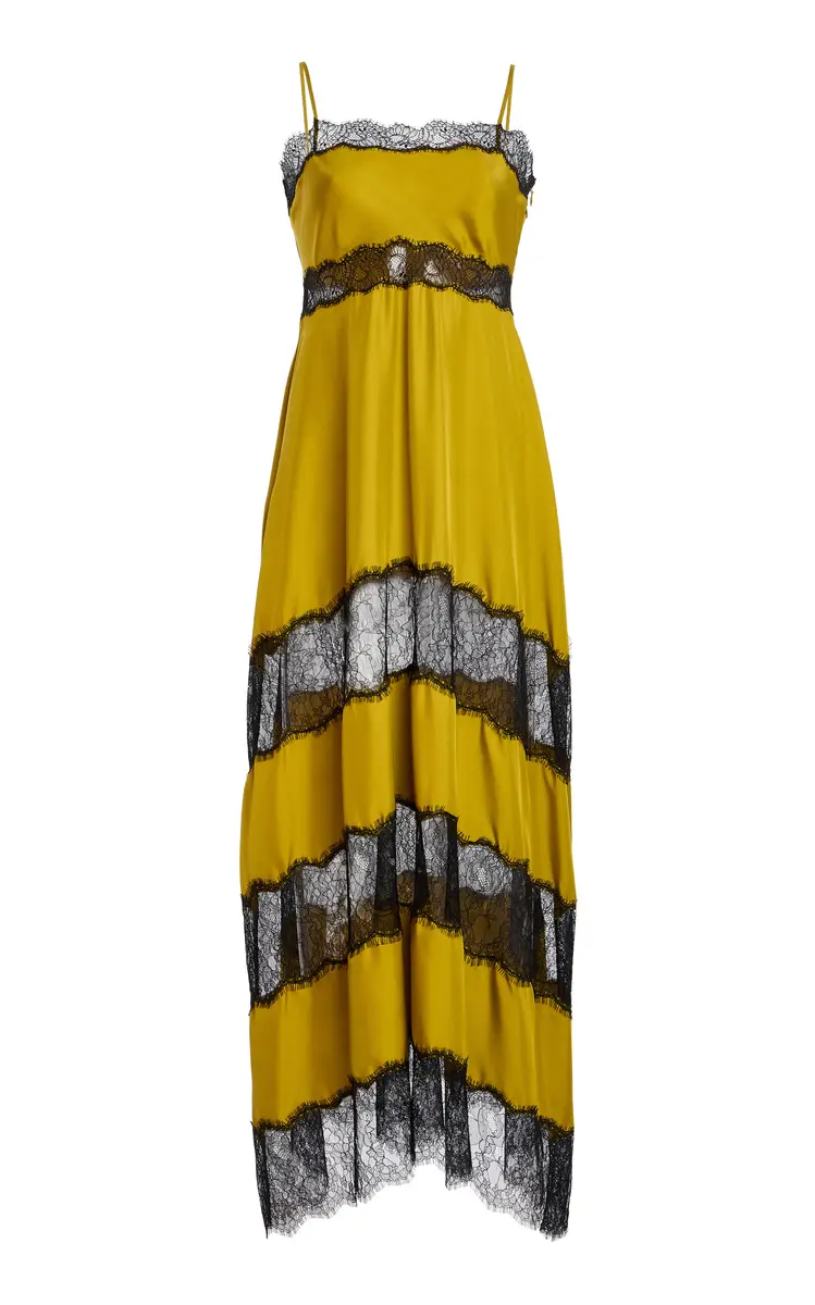 Ulla Johnson Coco Lace-Trimmed Silk Maxi Dress | Image 1 Ulla Johnson Coco Lace-Trimmed Silk Maxi Dress | Image 1