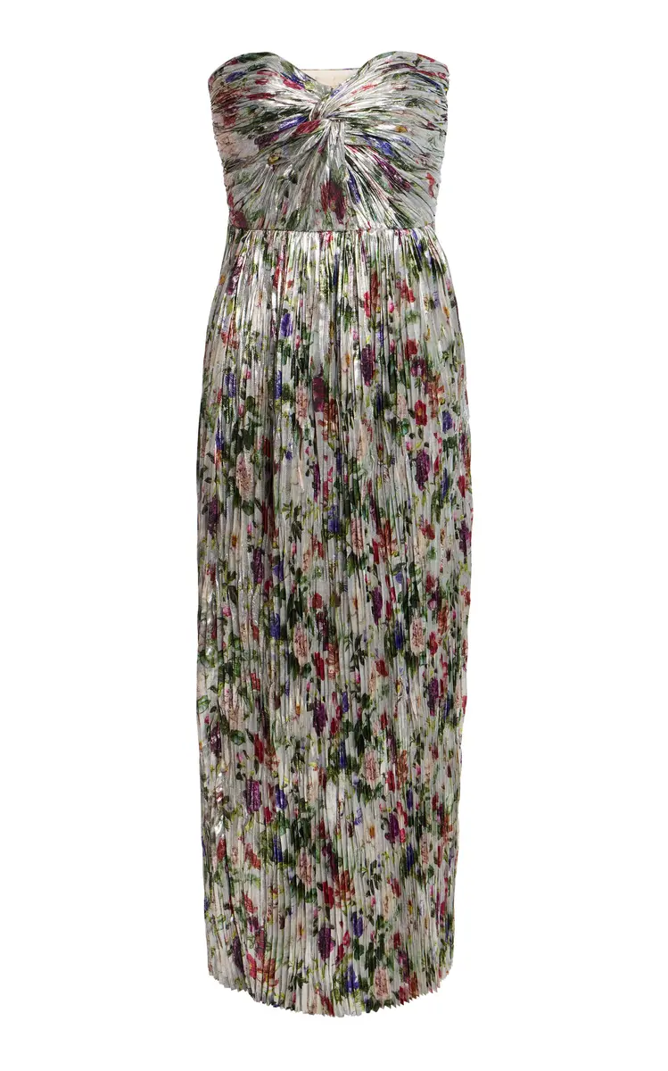 Ulla Johnson Adelaide Metallic Plisse Midi Dress