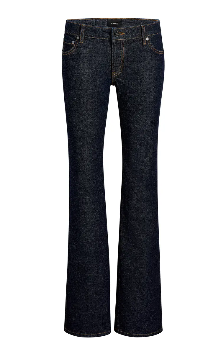 Khaite Conforti Stretch Low-Rise Flared Jeans