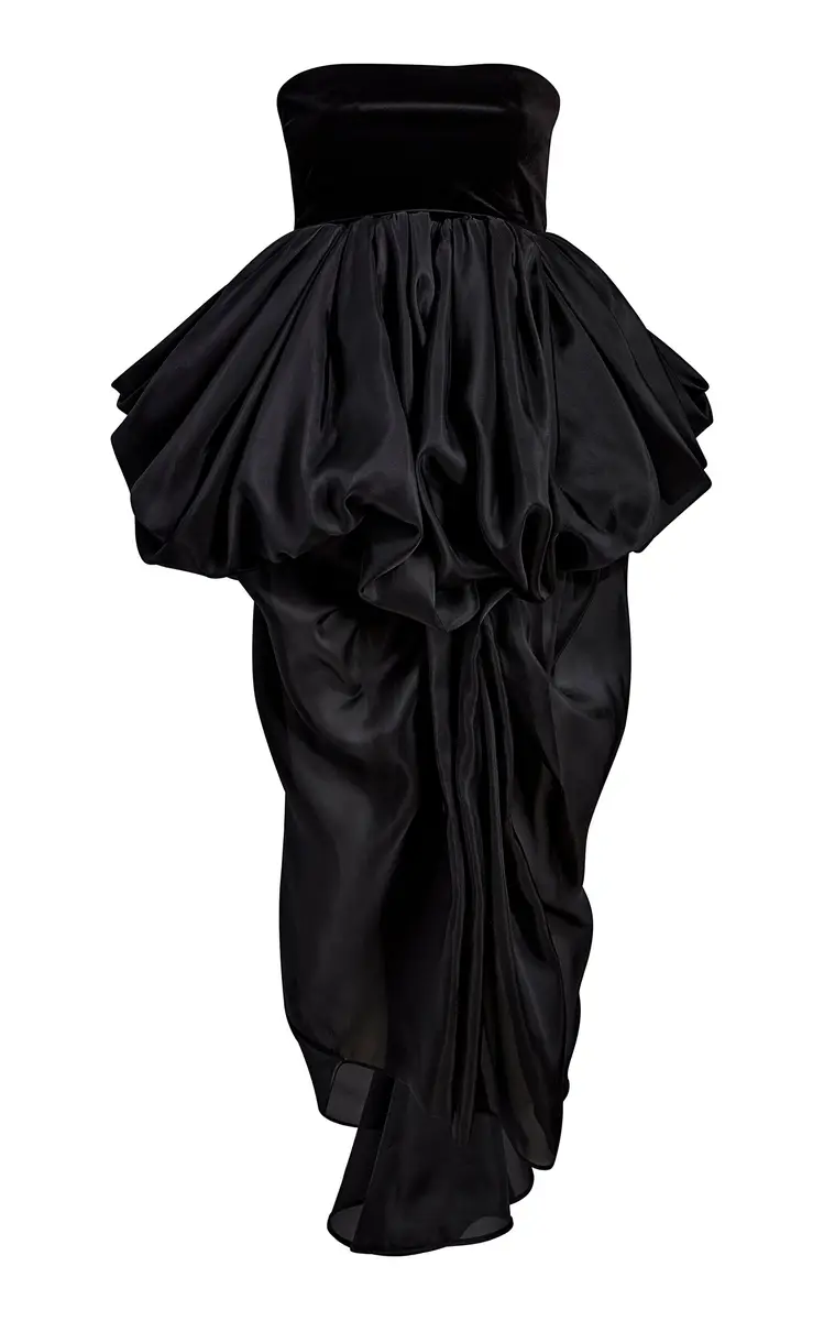 Bronte Tufted Silk Organza Midi Dress