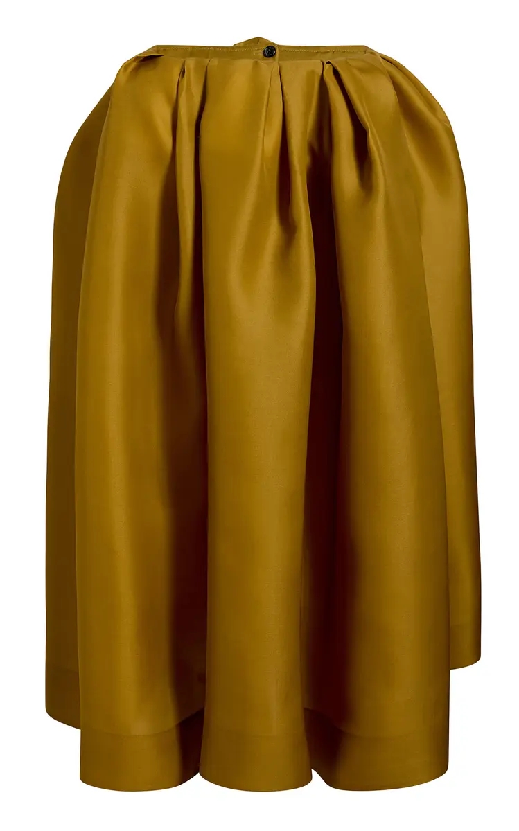 Adara Silk Twill Organza Maxi Skirt Adara Silk Twill Organza Maxi Skirt