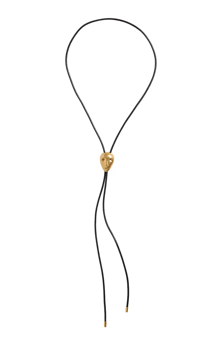 Khaite Visage 18K Gold-Plated Brass Bolo Tie