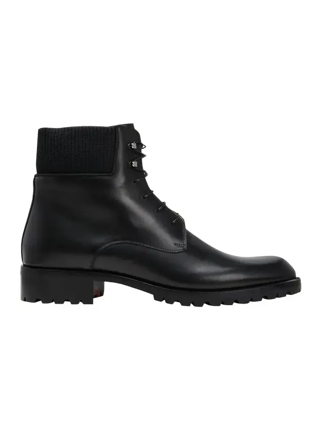 Men's Trapman Red Sole Leather Combat Boots Men's Trapman Red Sole Leather Combat Boots