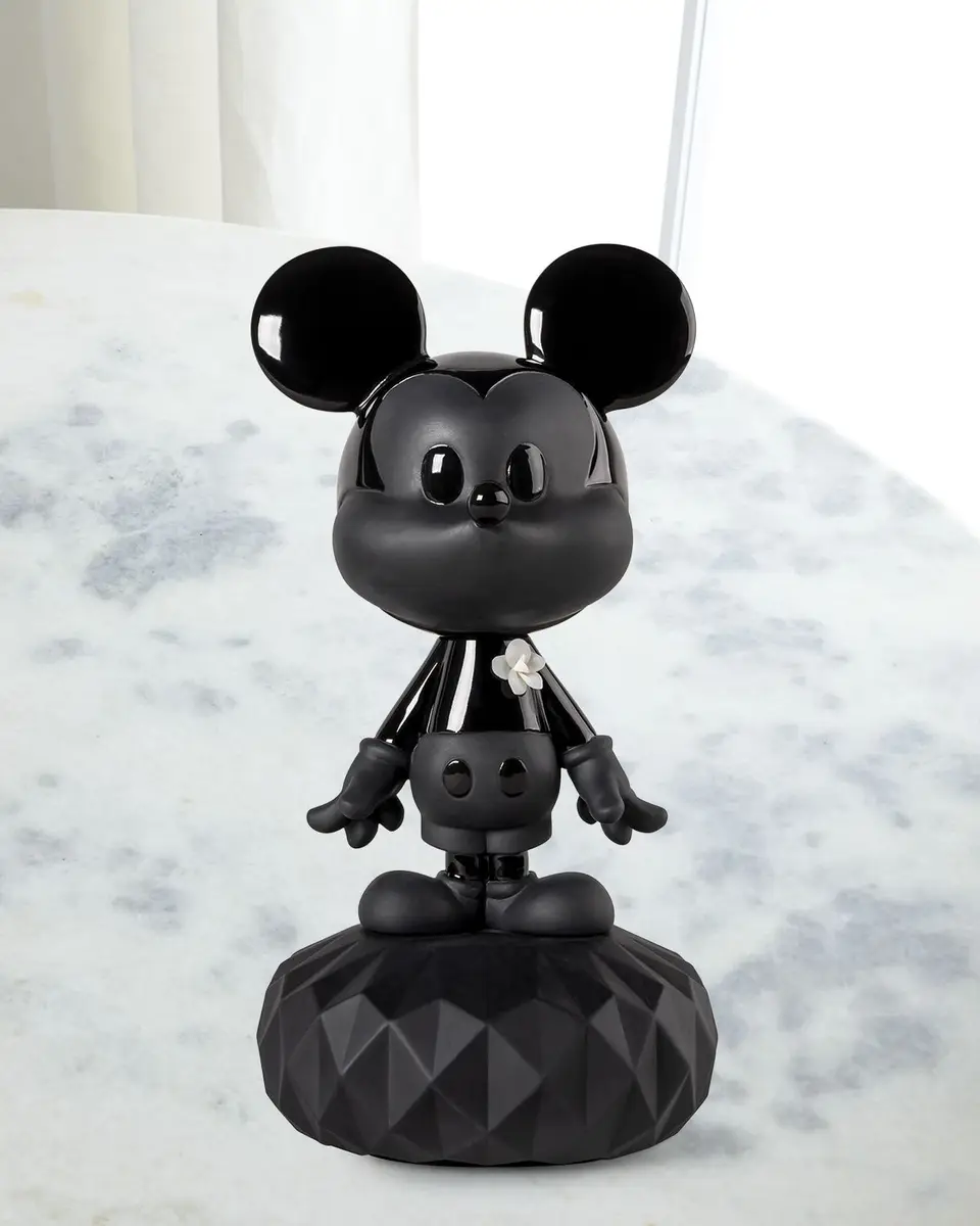 Lladro Mickey Total Black Sculpture