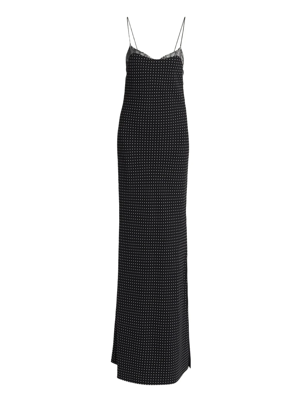 Polka Dot Silk Backless Maxi Slip Dress Polka Dot Silk Backless Maxi Slip Dress