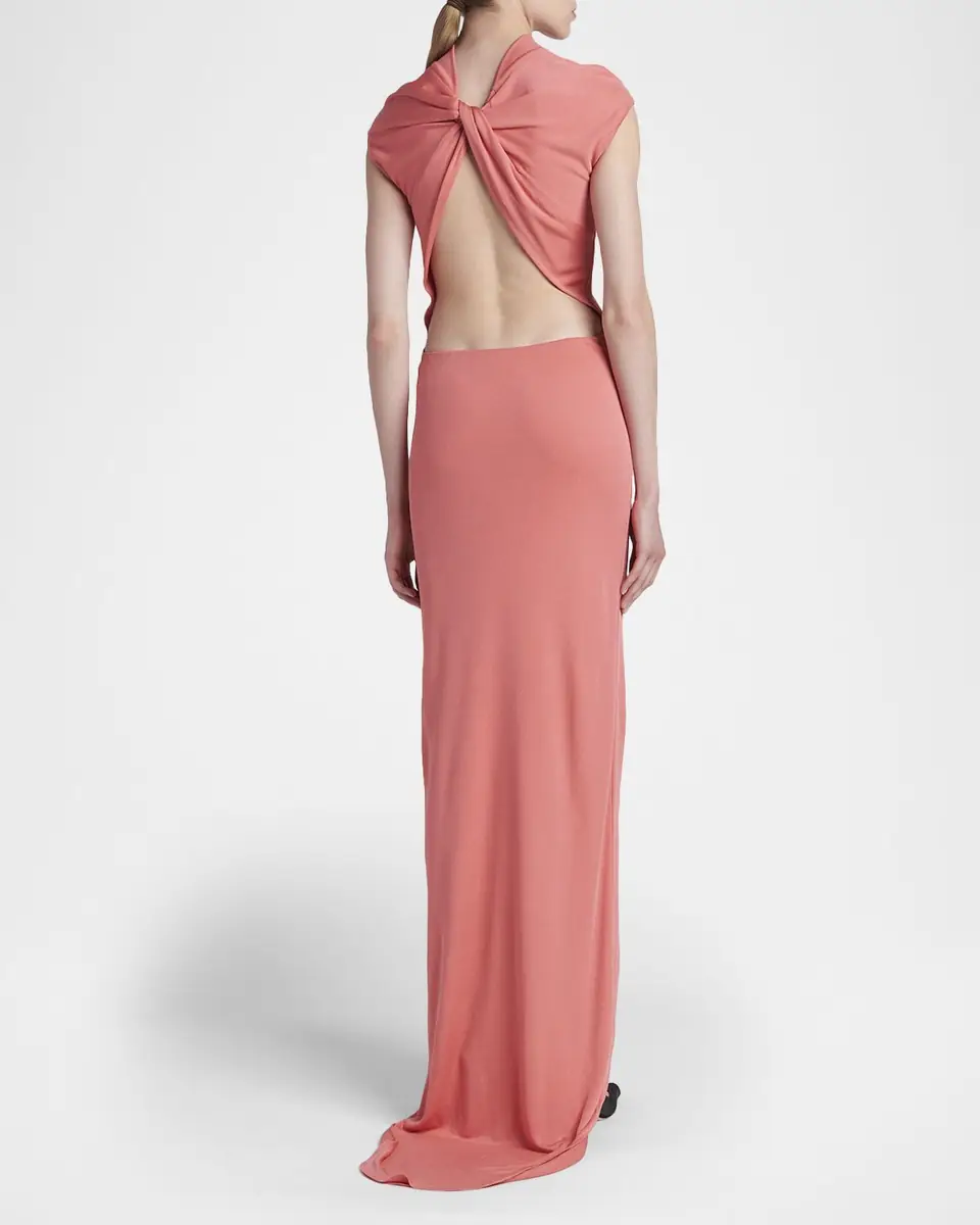 TOM FORD Twisted Backless Crepe Jersey Cap-Sleeve Maxi Dress | Thumbnail 3 TOM FORD Twisted Backless Crepe Jersey Cap-Sleeve Maxi Dress | Thumbnail 3