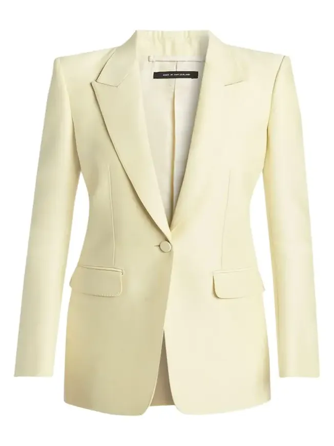 Wool Silk Single-Breasted Jacket Wool Silk Single-Breasted Jacket
