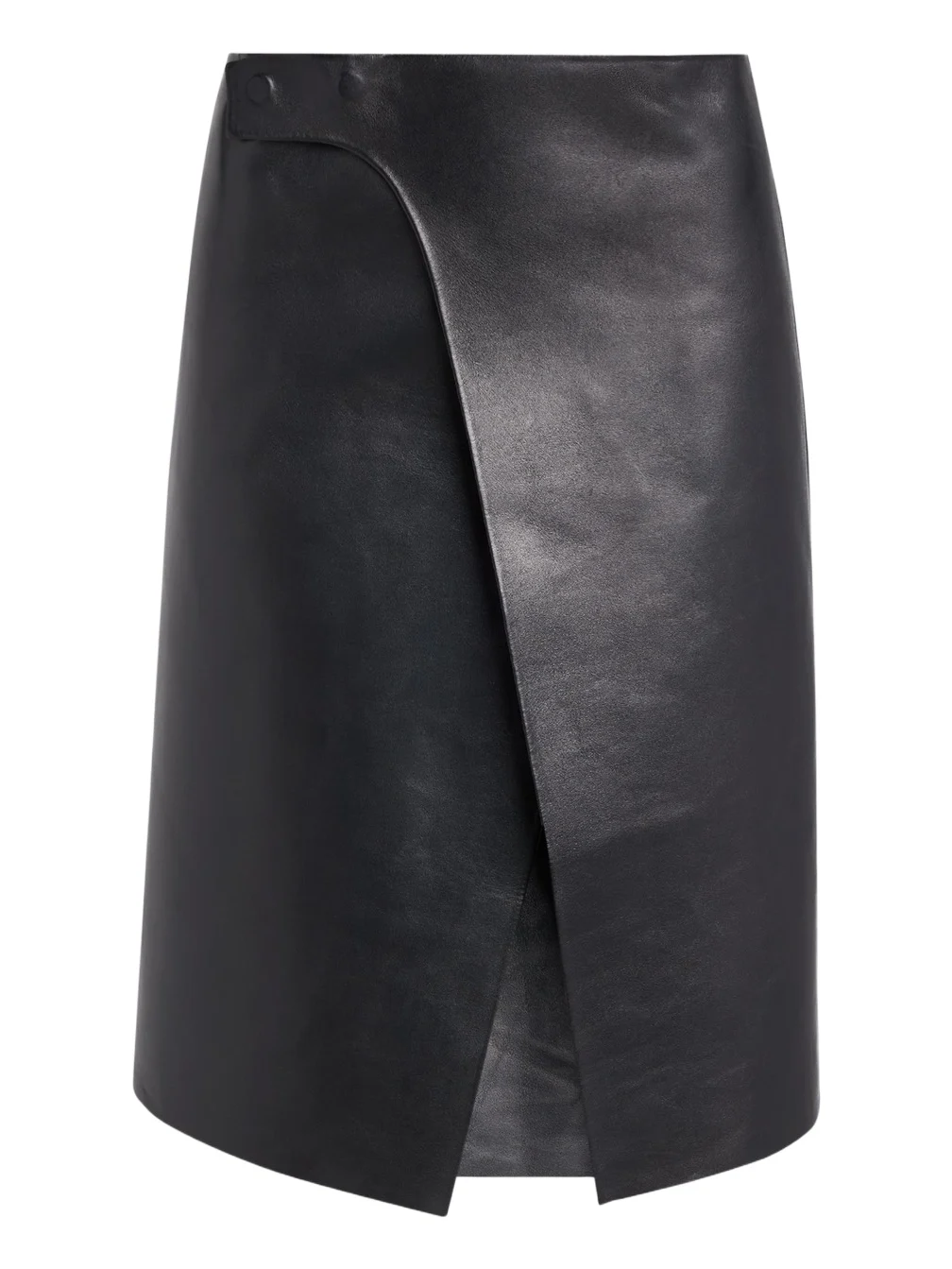 Nappa Leather Wrap Skirt