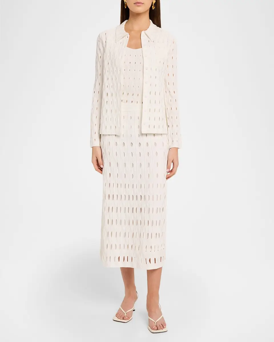 SIMKHAI Ellsworth Open Knit Cardigan | Thumbnail 2 SIMKHAI Ellsworth Open Knit Cardigan | Thumbnail 2