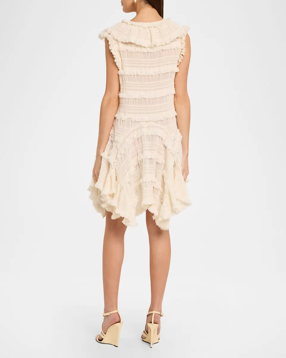 AKNVAS Nora Shirred Chiffon Mini Dress | Thumbnail 3 AKNVAS Nora Shirred Chiffon Mini Dress | Thumbnail 3