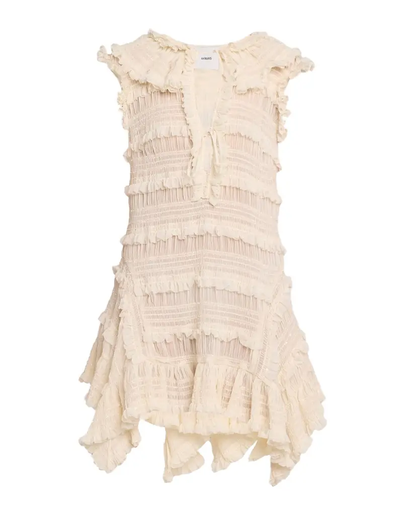 Nora Shirred Chiffon Mini Dress
