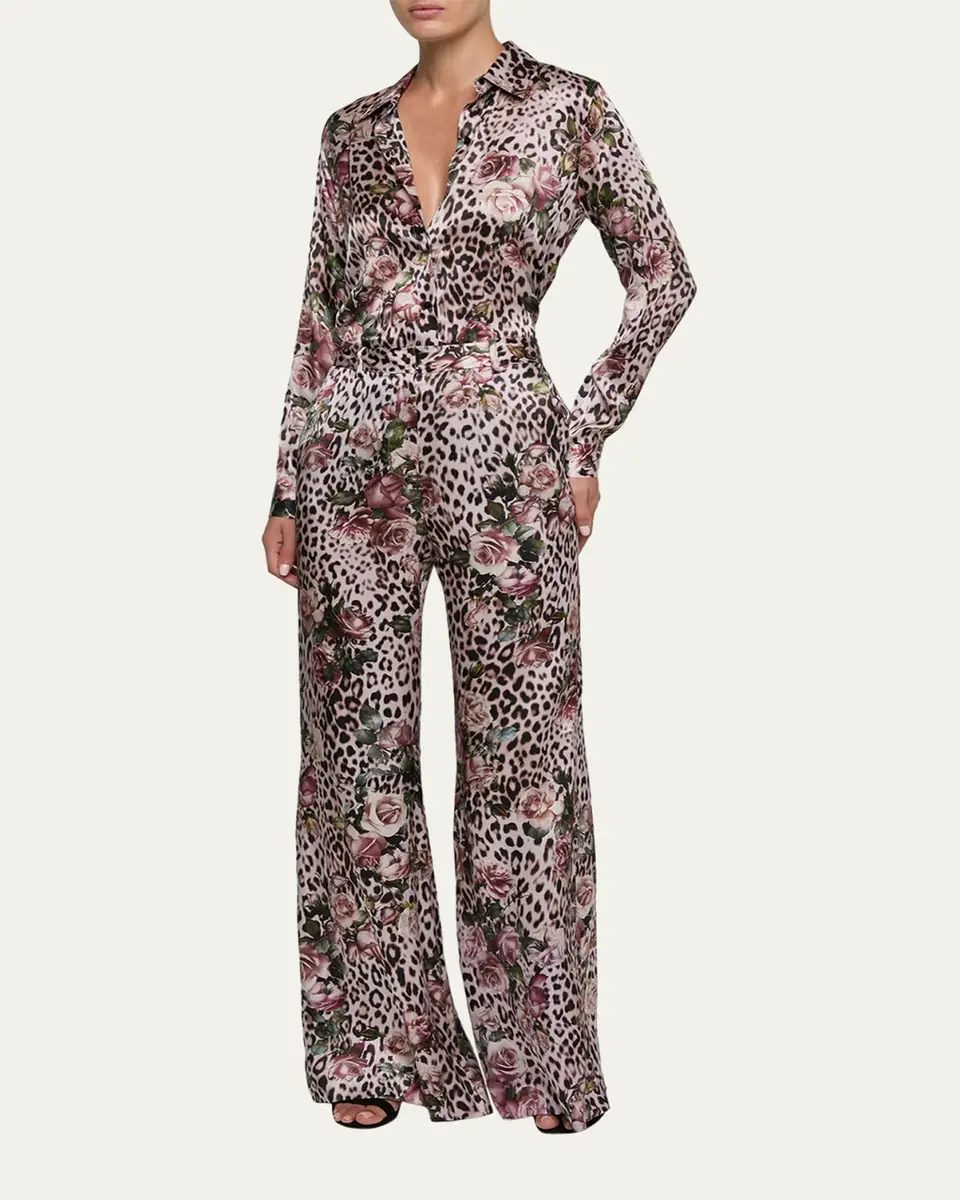 L'Agence Pilar Silk Wide-Leg Pants | Thumbnail 2 L'Agence Pilar Silk Wide-Leg Pants | Thumbnail 2