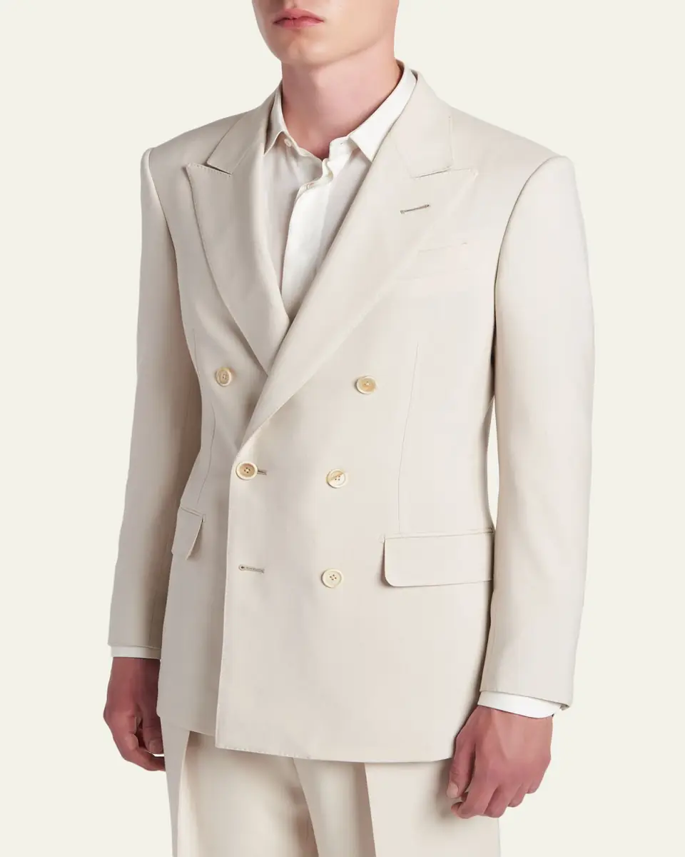 Tom Ford Men's Wool, Cashmere and Silk Double-Breasted Sport Coat | Thumbnail 4 Tom Ford Men's Wool, Cashmere and Silk Double-Breasted Sport Coat | Thumbnail 4
