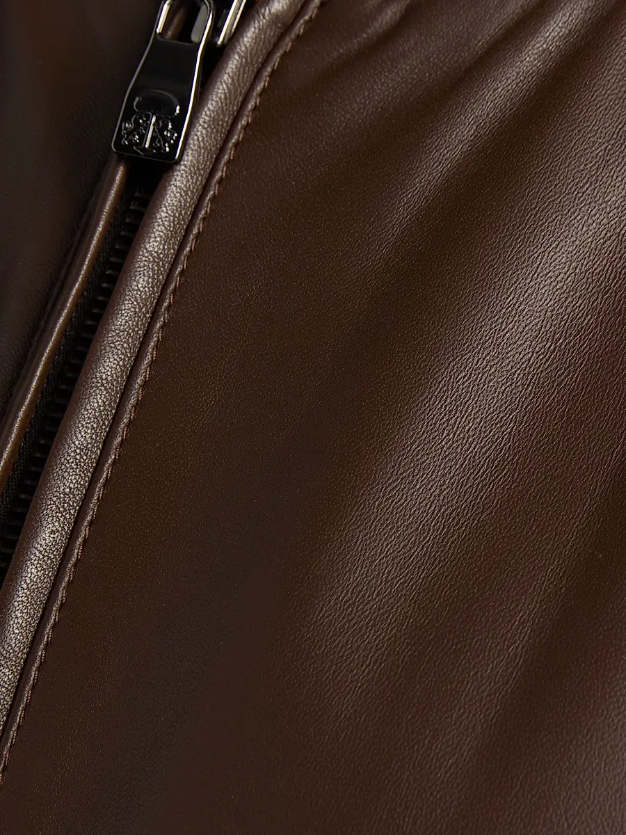 CORNELIANI Men's Reversible Leather & Twill Bomber Jacket | Thumbnail 8 CORNELIANI Men's Reversible Leather & Twill Bomber Jacket | Thumbnail 8