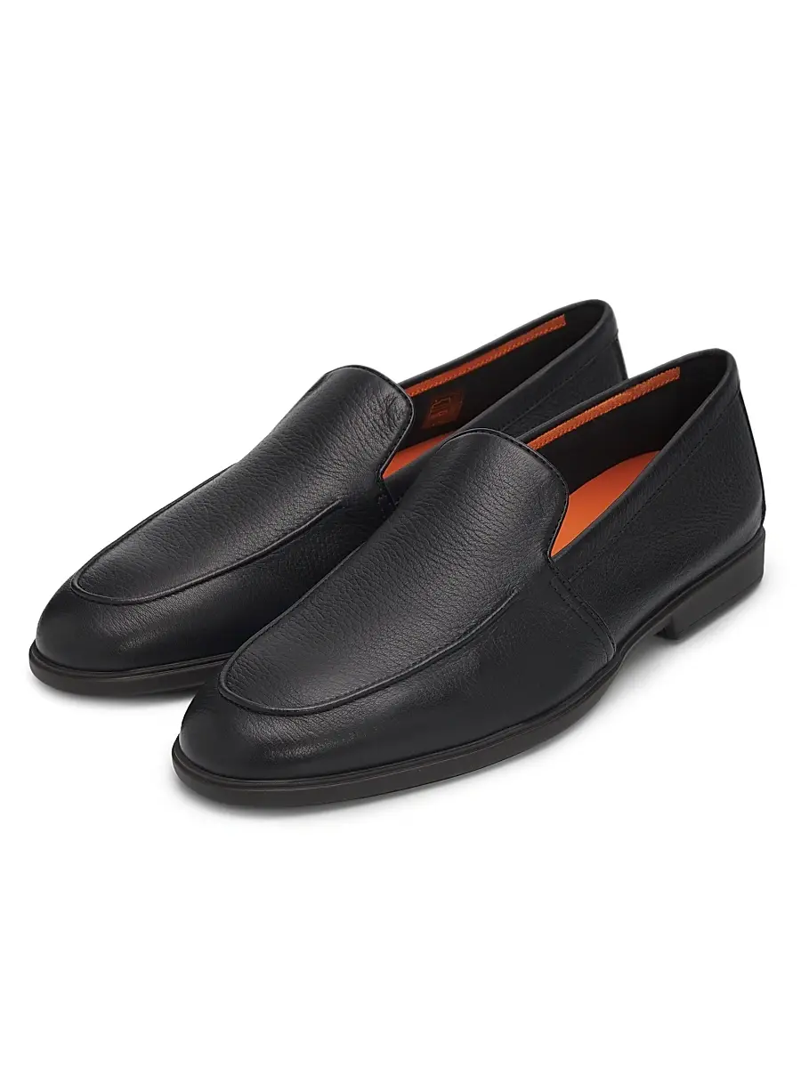 Santoni Men's Malibu Leather Loafers | Thumbnail 2 Santoni Men's Malibu Leather Loafers | Thumbnail 2