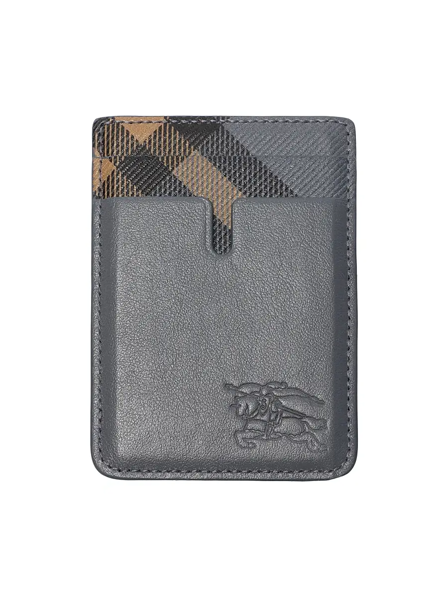 Burberry Men's Check Magnetic Phone Card Case - Wave Blue | Image 1 Burberry Men's Check Magnetic Phone Card Case - Wave Blue | Image 1