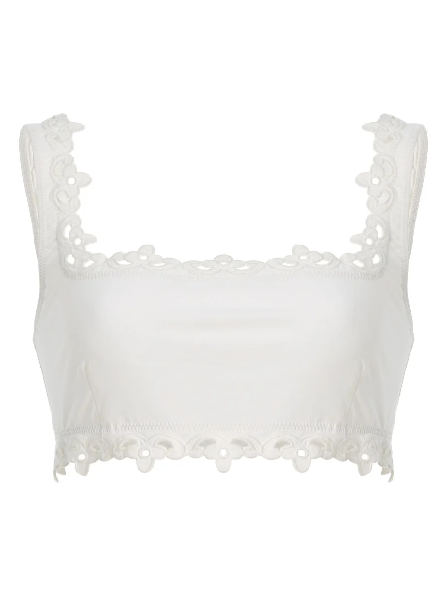 Sea Leila Eyelet Bikini Top