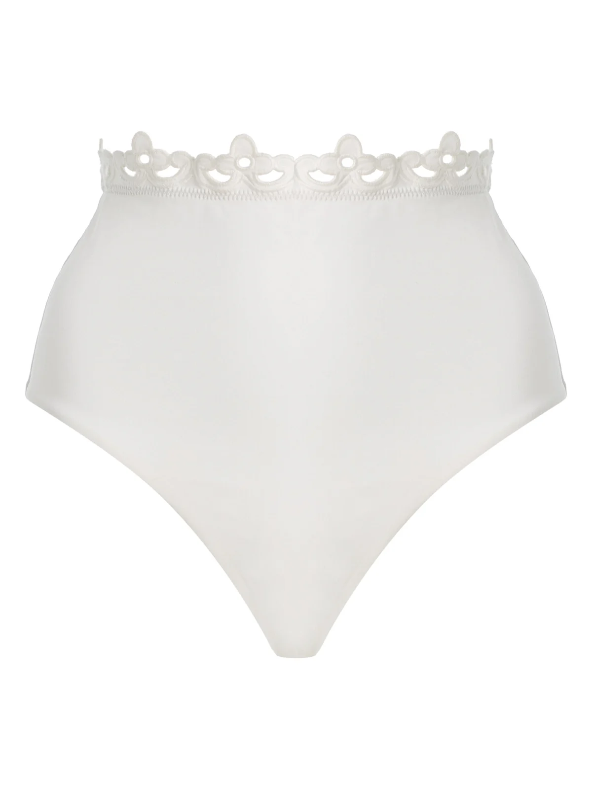 Leila Eyelet High-Waisted Bikini Bottom