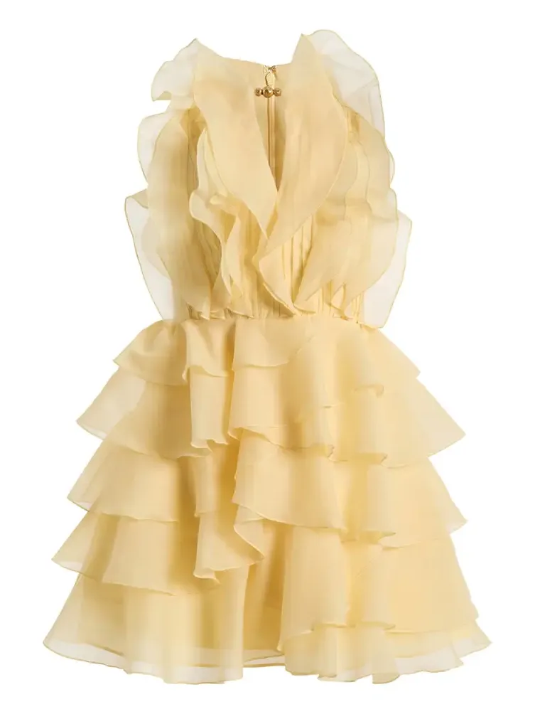 Exclusive Cleo Ruffled Chiffon Mini Dress Exclusive Cleo Ruffled Chiffon Mini Dress