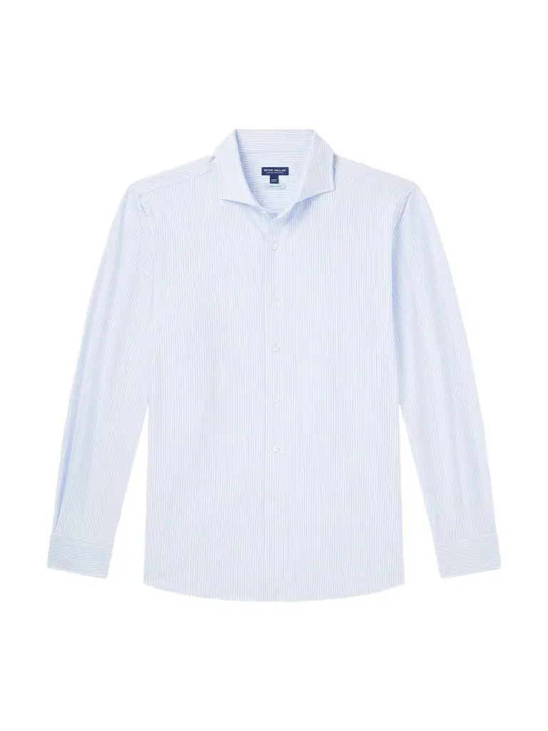 Peter Millar Excursionist Flex Slim-Fit Striped Cotton-Blend Shirt - Men | Image 1 Peter Millar Excursionist Flex Slim-Fit Striped Cotton-Blend Shirt - Men | Image 1