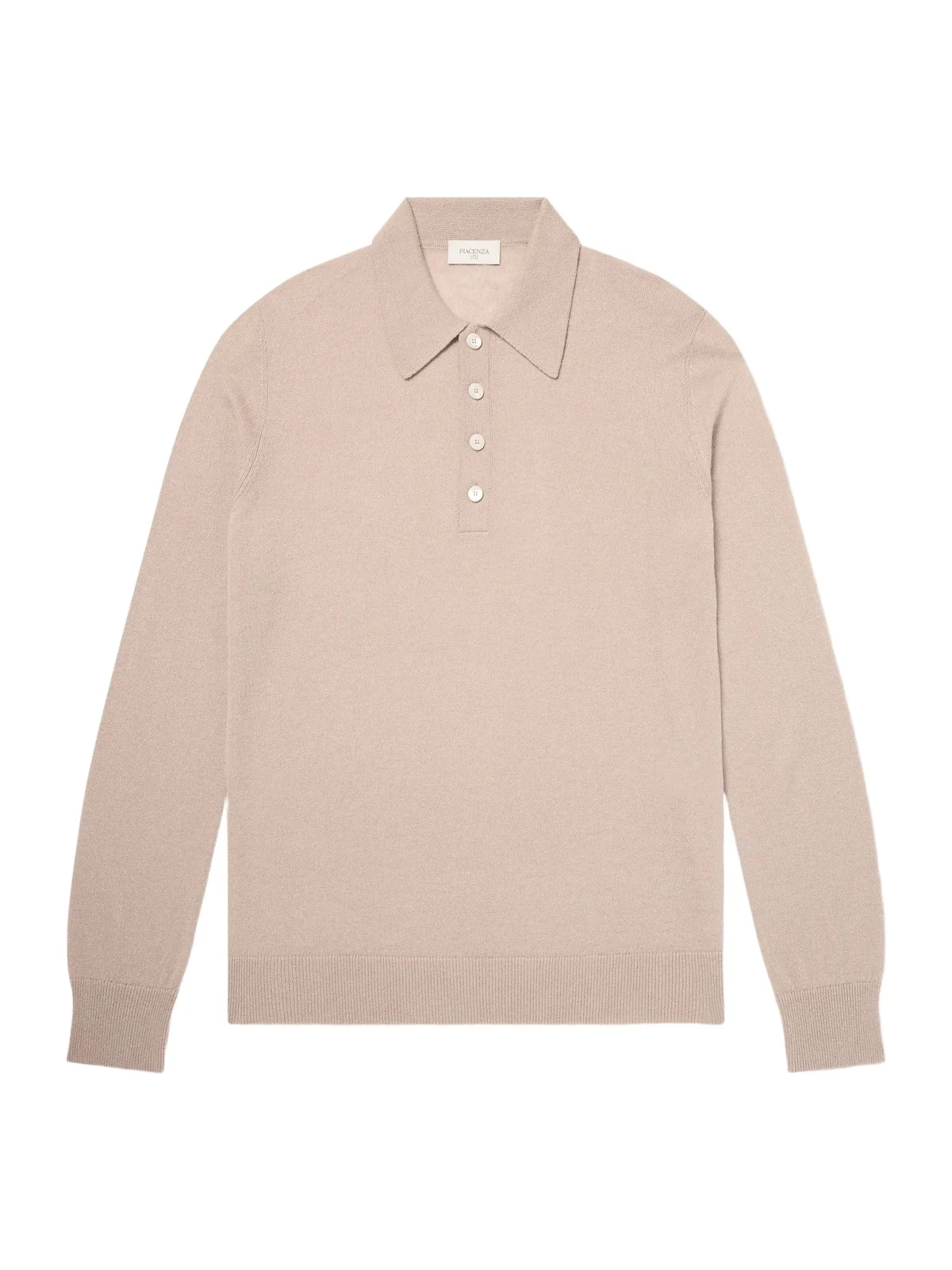 SIlk and Cashmere-Blend Polo Sweater - Men