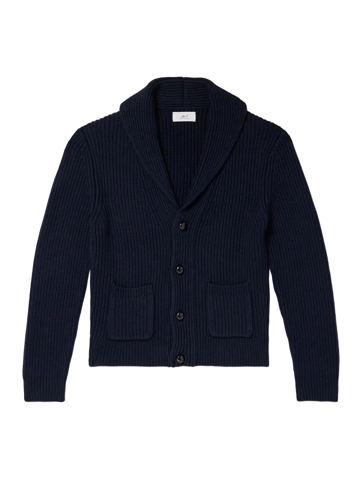 MR P. Shawl-Collar Ribbed Cotton and Cashmere-Blend Cardigan - Men